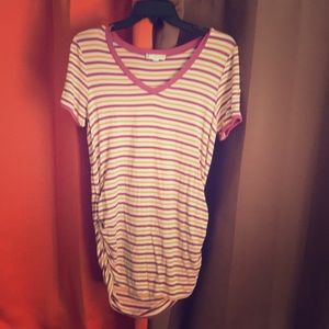 Striped maternity shirt